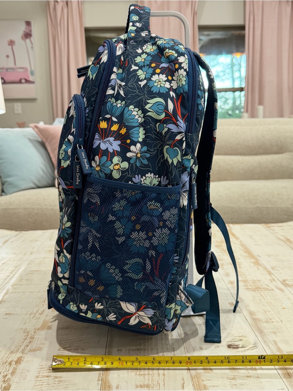 Vera Bradley Lighten Up Adventure Backpack in Floral Bursts Like New Retired - Picture 2 of 10